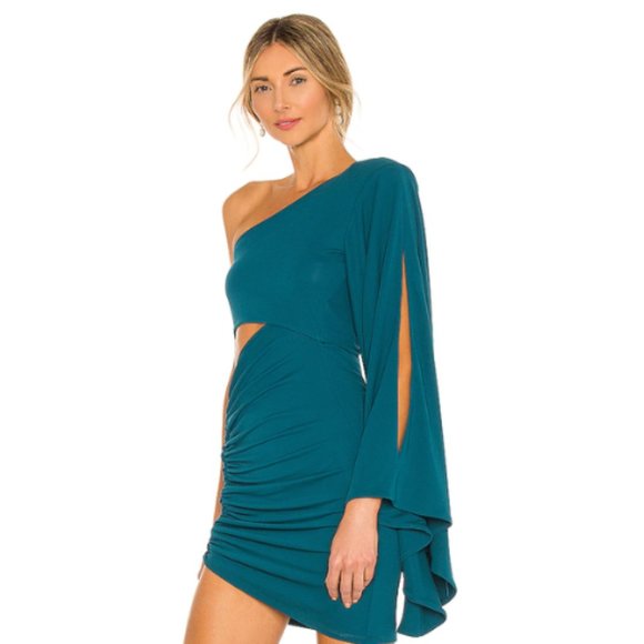 Michael Costello x REVOLVE Alessia Dress in Teal Green NWT - Picture 3 of 5